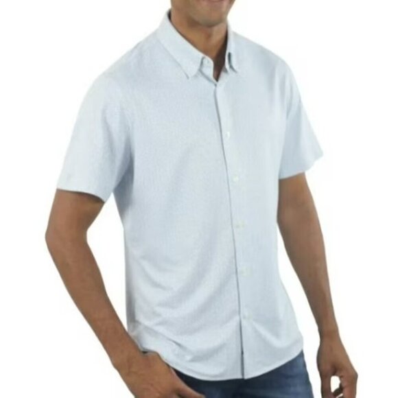 NEW Jachs New York Men's XL Short Sleeve Button-Up Shirt White Pattern - Picture 1 of 8